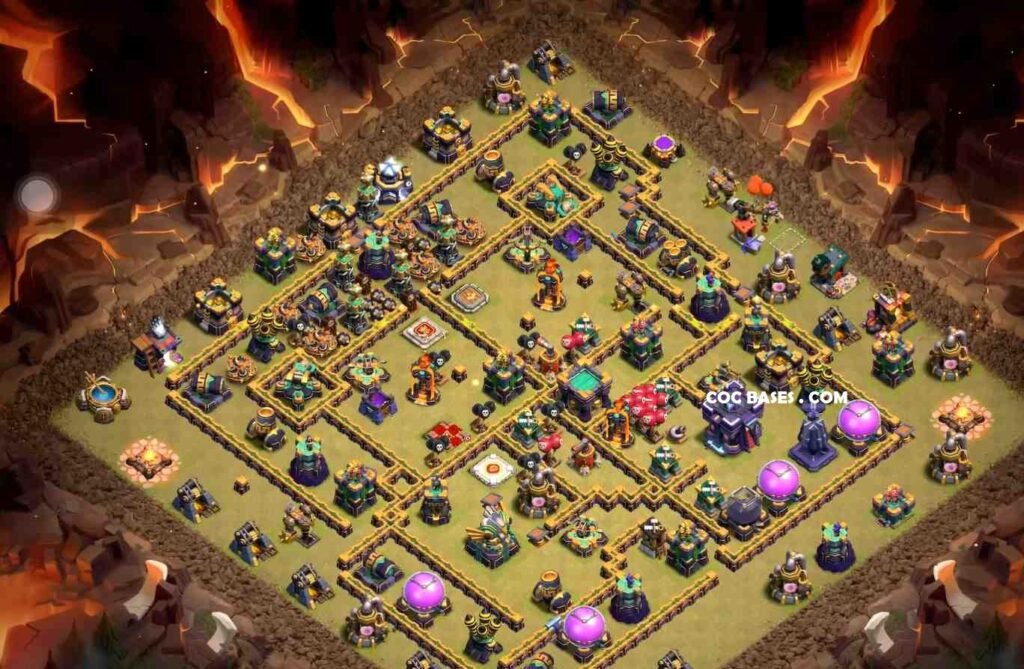 COC th15 war base anti 2 star