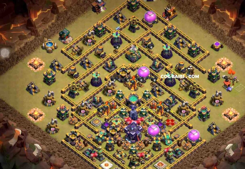 COC th15 war base anti 2 star