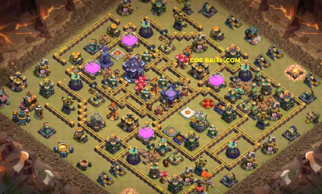 COC th15 war base anti 2 star
