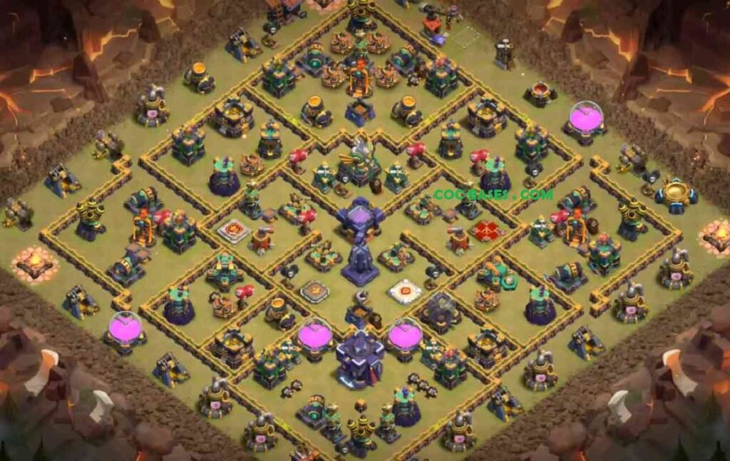 COC th15 war base anti 2 star