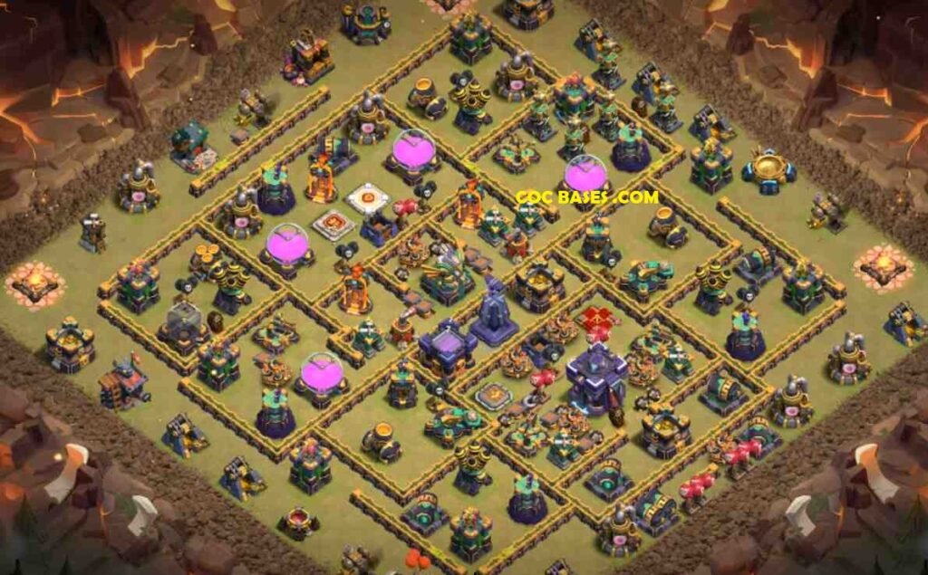 COC th15 war base anti 2 star