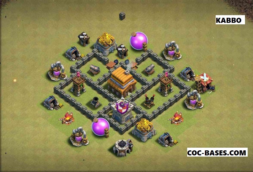Coc town hall 4 base