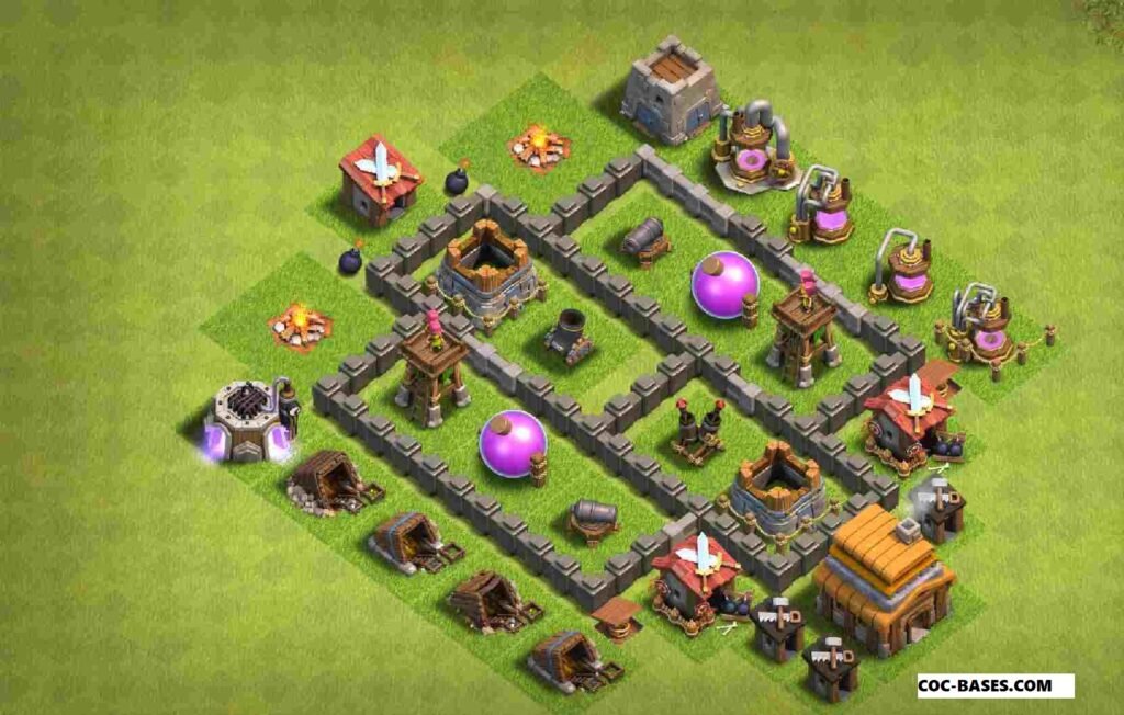 Coc town hall 4 base