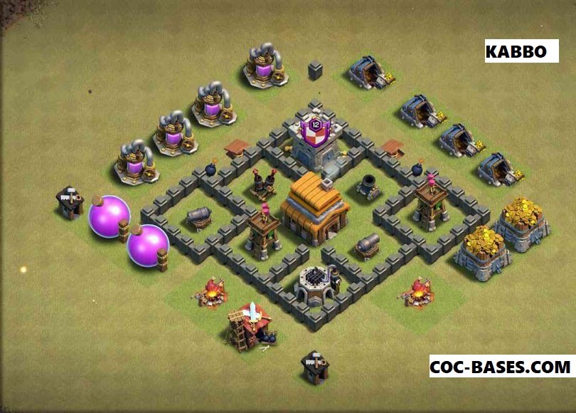 Coc town hall 4 base