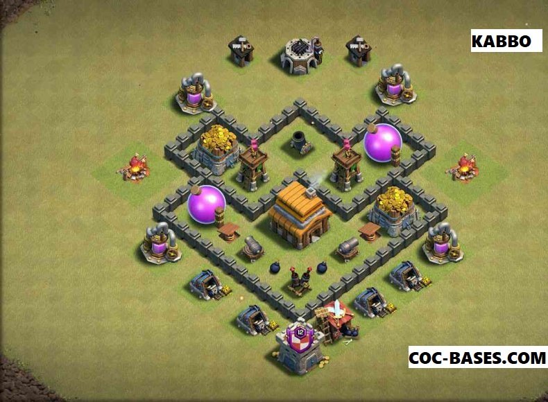 Coc town hall 4 base