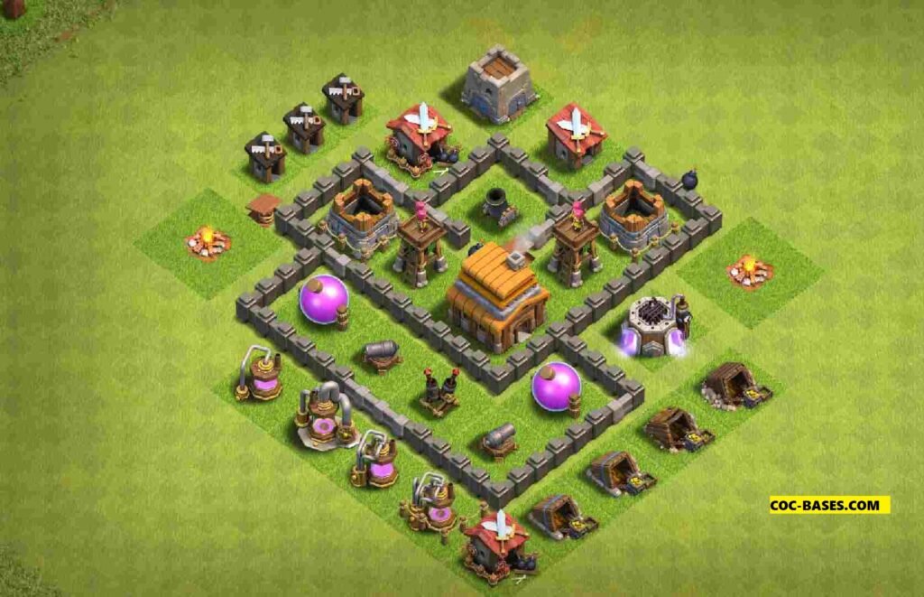 Coc town hall 4 base